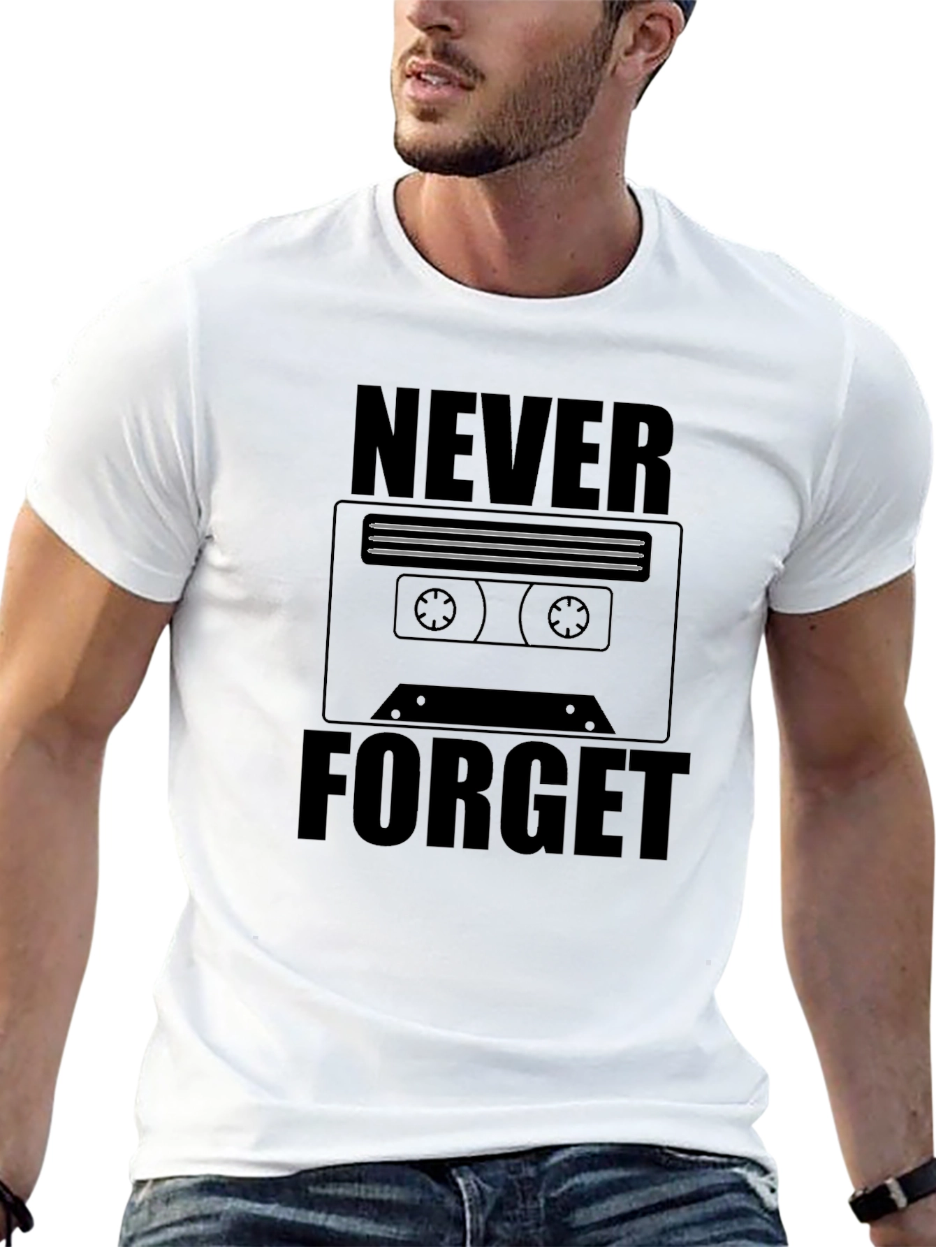 Retro Cassette Tape T-Shirt - Never Forget
