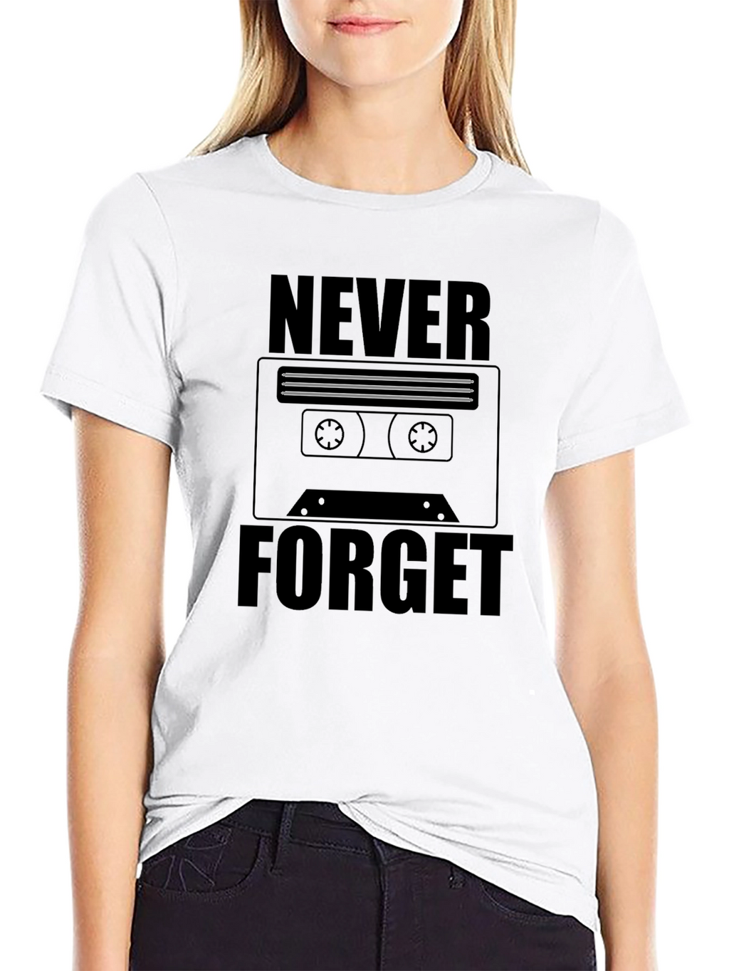 Retro Cassette Tape T-Shirt - Never Forget