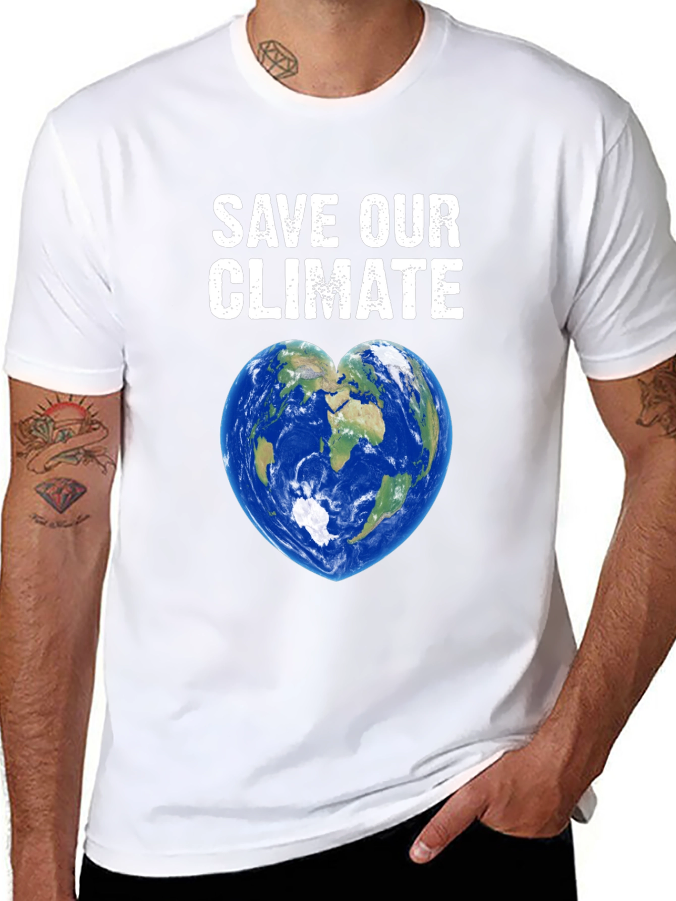 Save Our Climate T-Shirt Earth Heart
