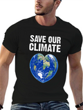 Save Our Climate T-Shirt Earth Heart