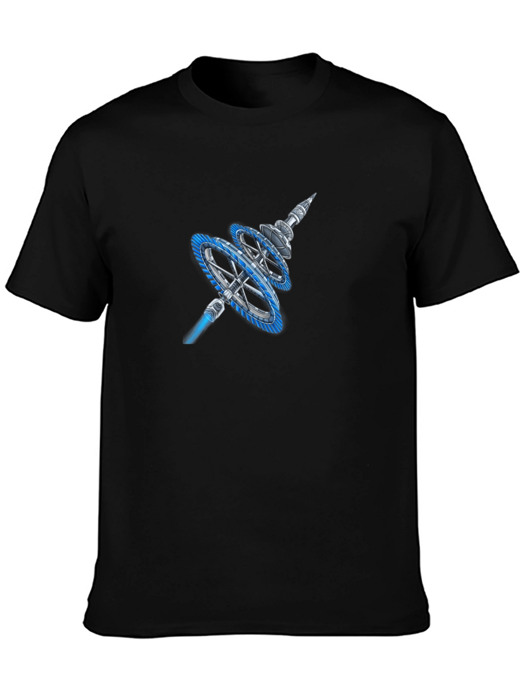 Sci-Fi Space Station Graphic T-Shirt