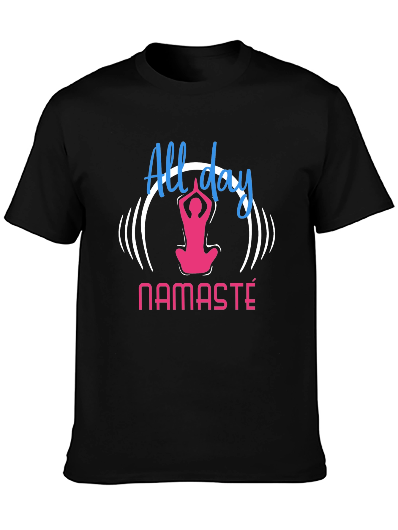 All Day Namaste Black T-Shirt