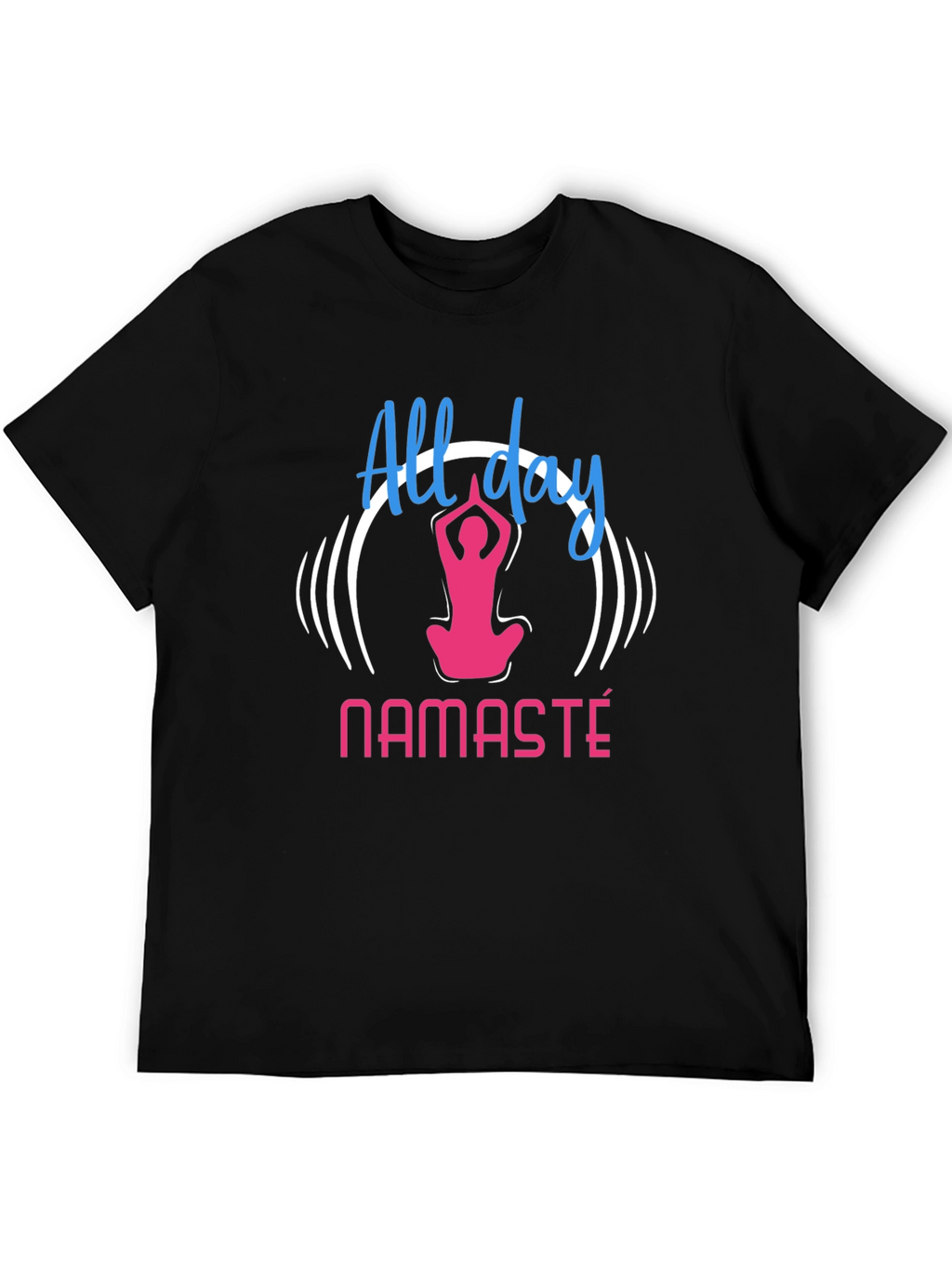 All Day Namaste Black T-Shirt