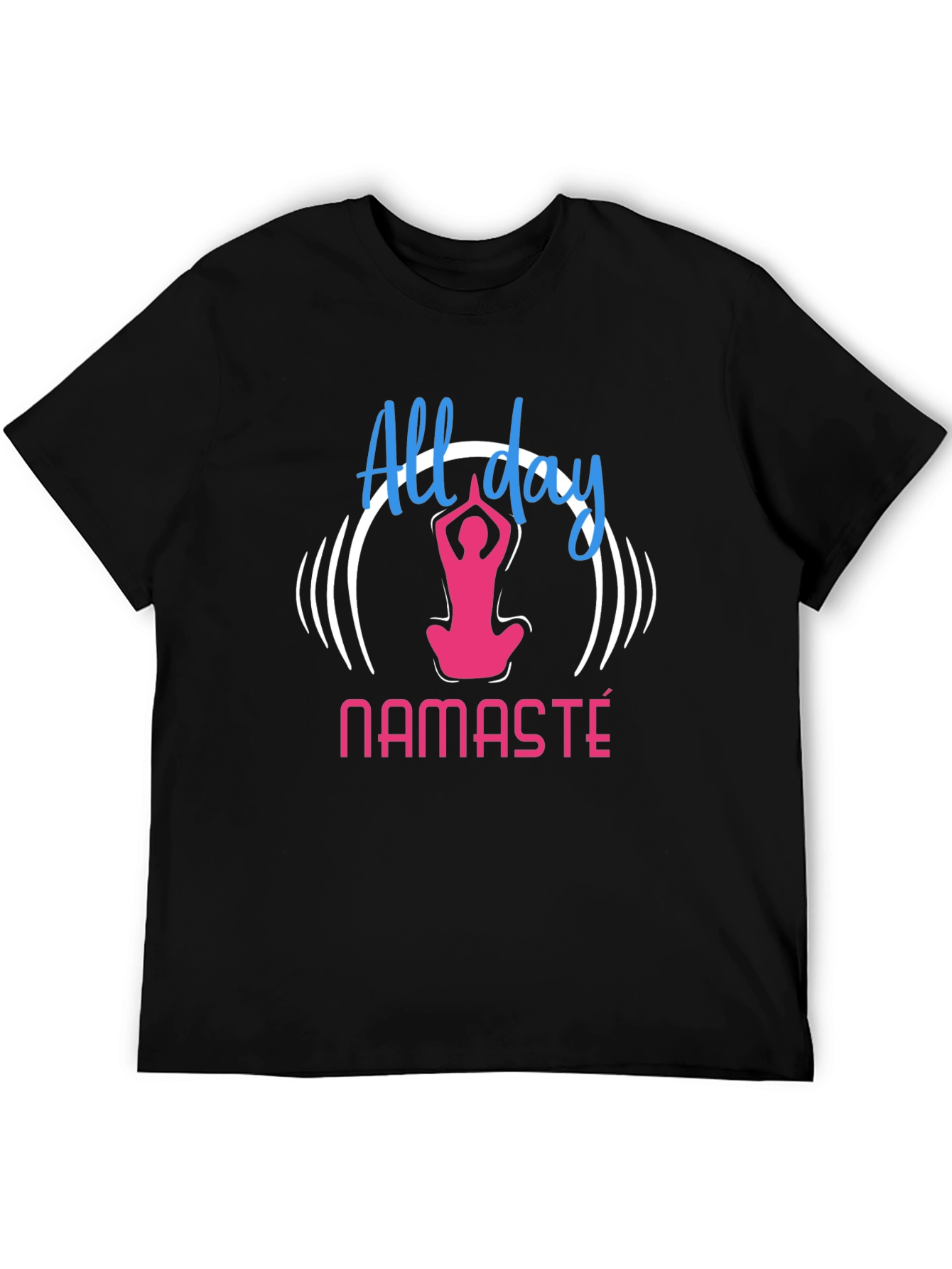All Day Namaste Black T-Shirt
