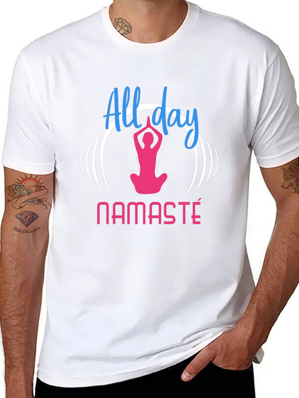 All Day Namaste Black T-Shirt