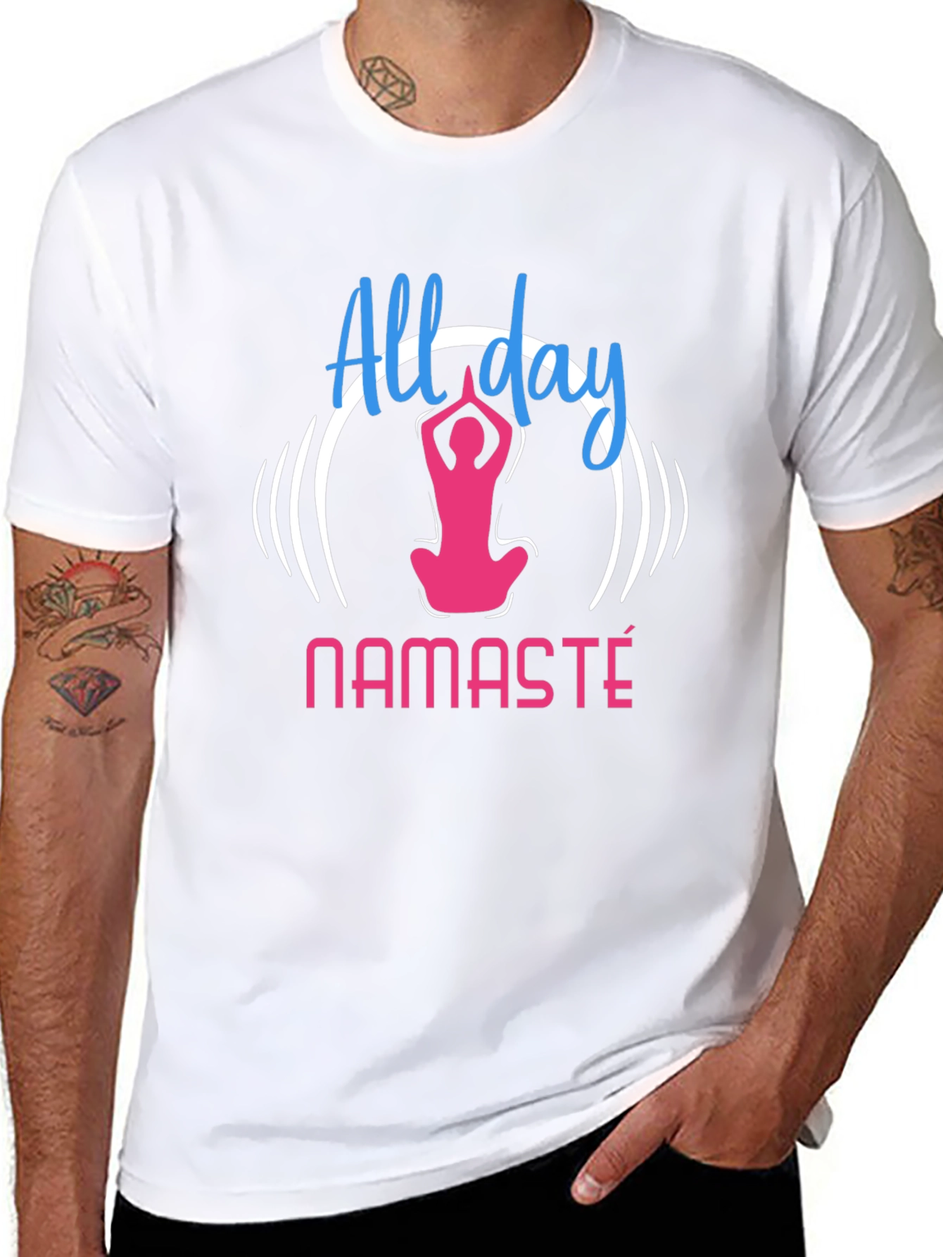 All Day Namaste Black T-Shirt