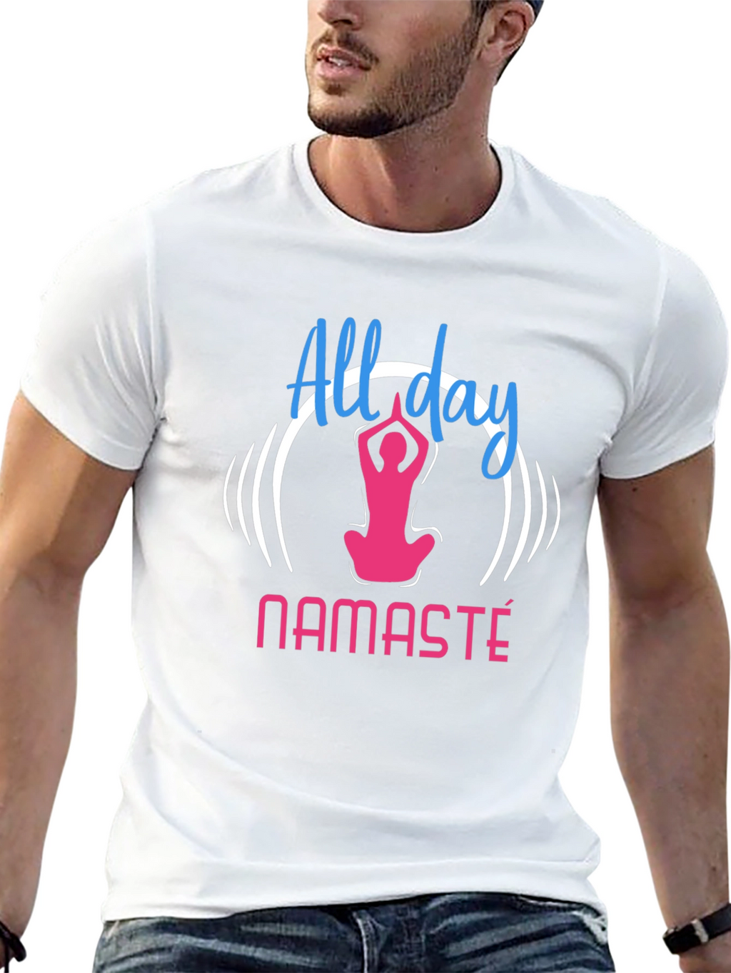 All Day Namaste Black T-Shirt