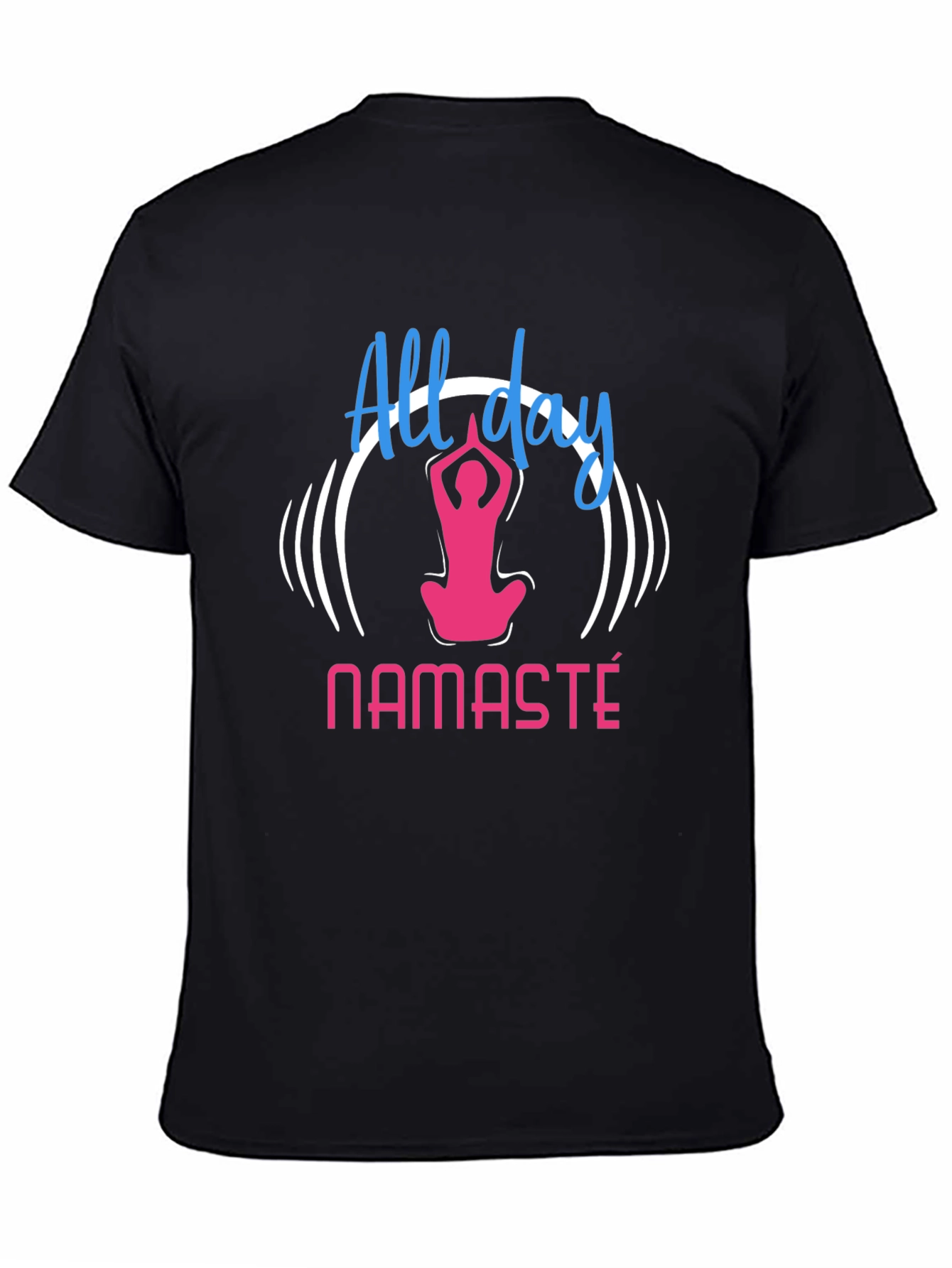 All Day Namaste Black T-Shirt