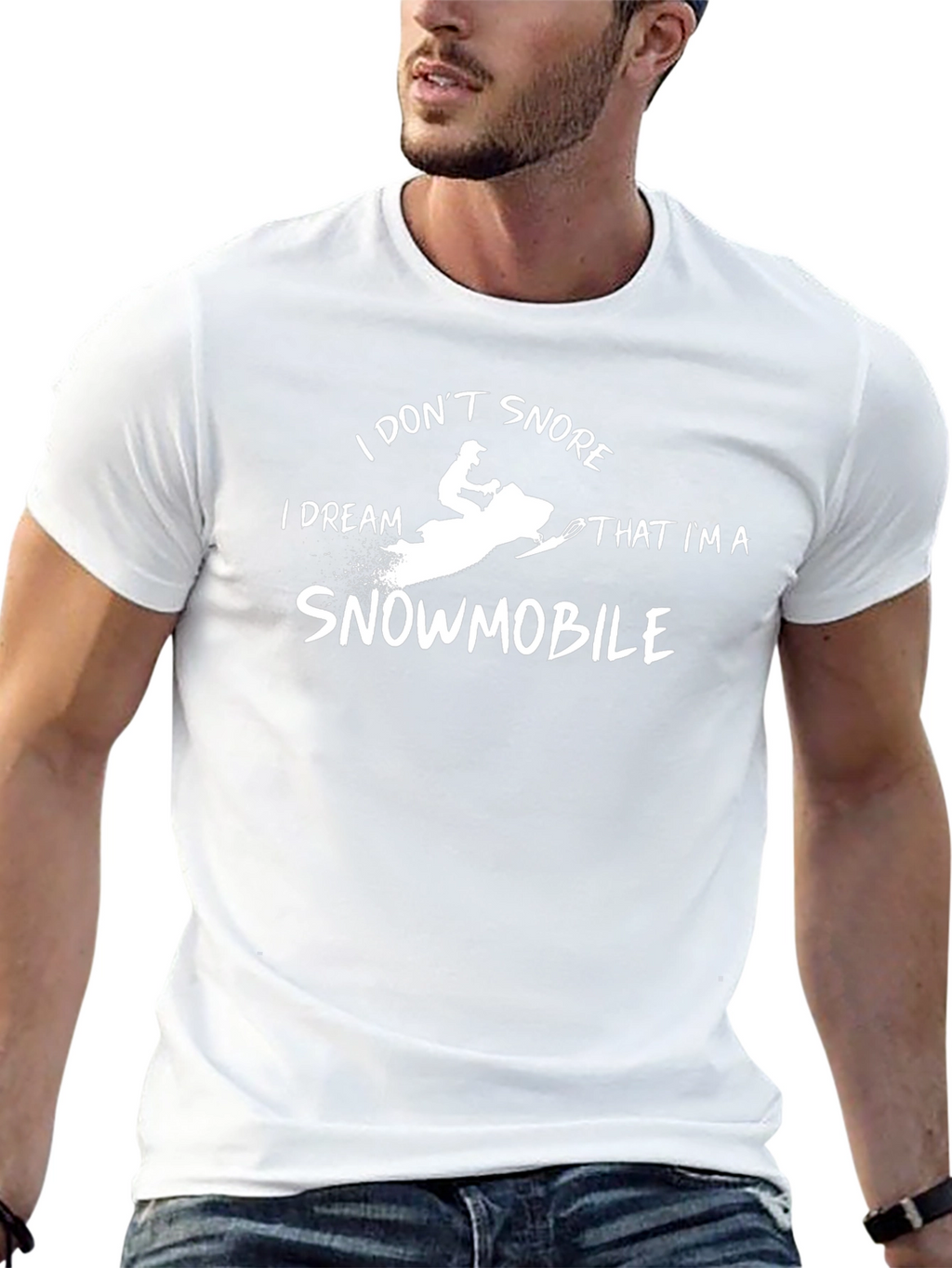 I Dream Im A Snowmobile Graphic Tee