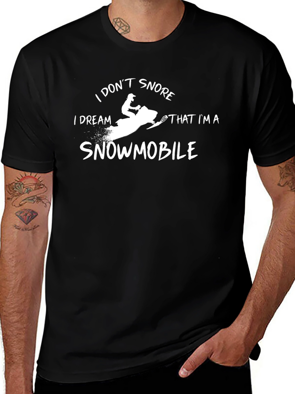 I Dream Im A Snowmobile Graphic Tee