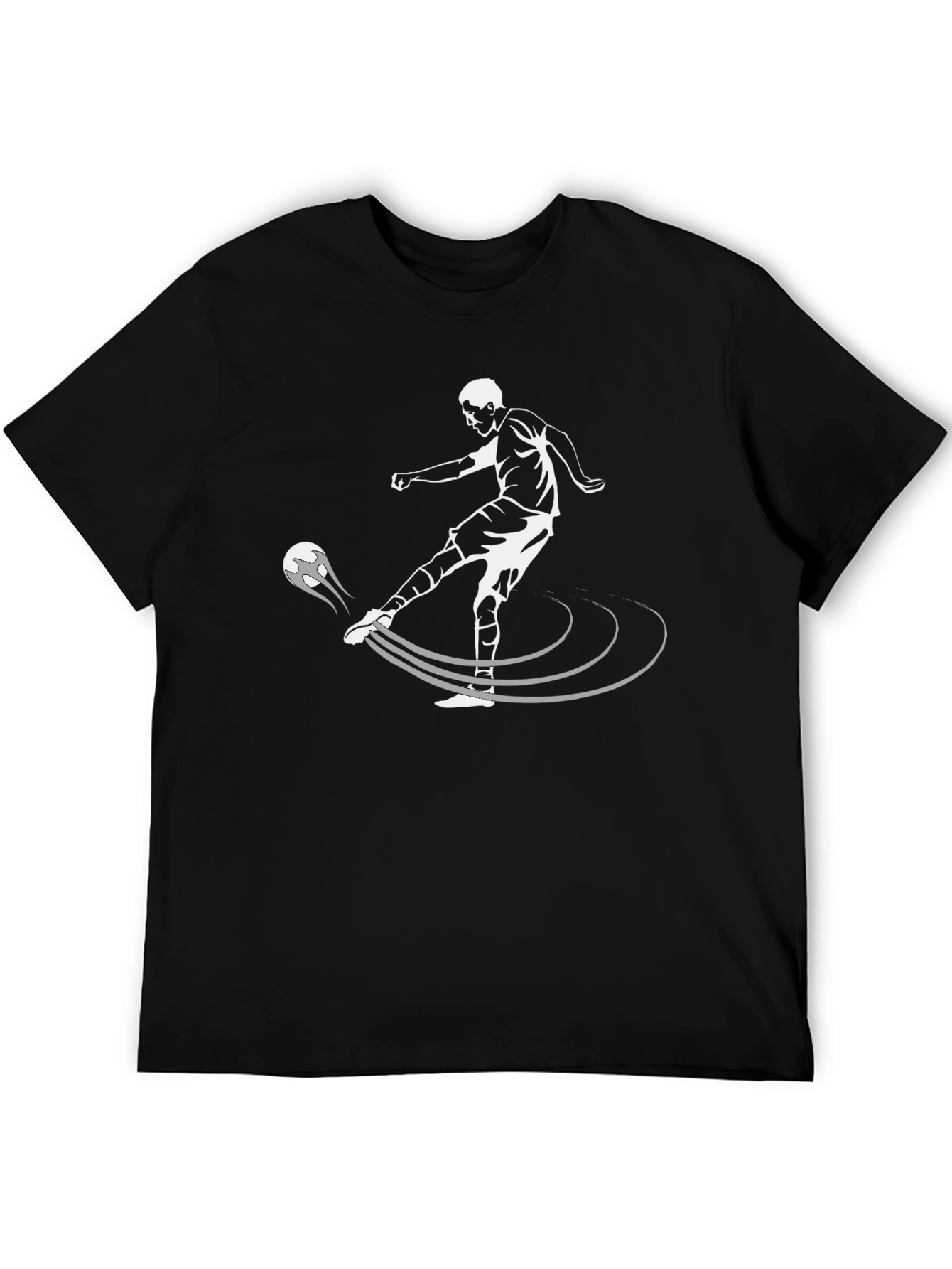 Soccer Kick Graphic T-Shirt - Black