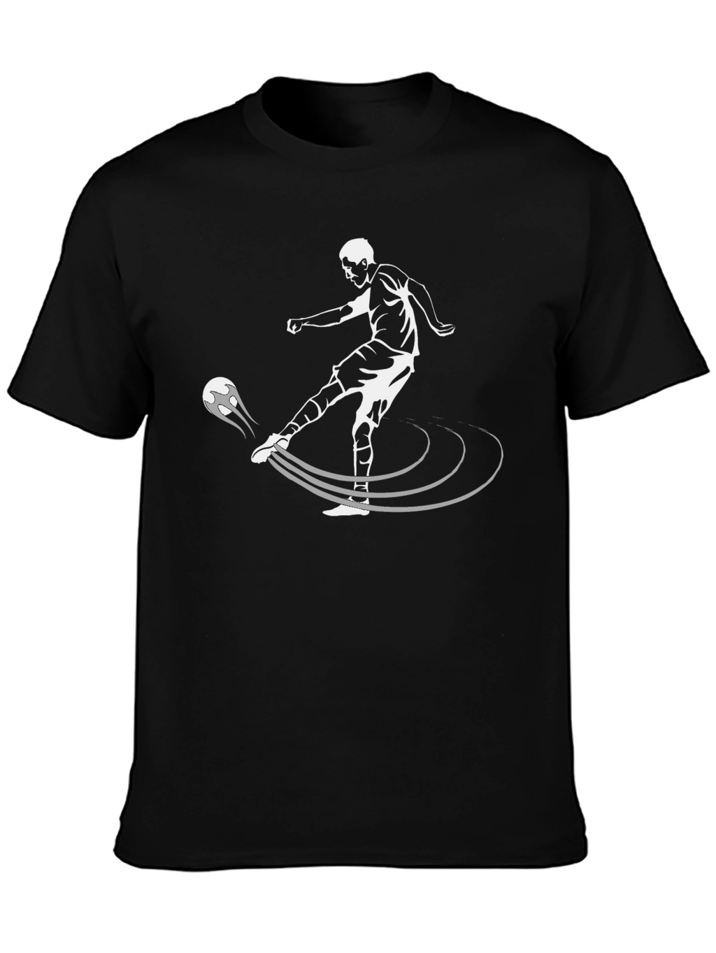 Soccer Kick Graphic T-Shirt - Black