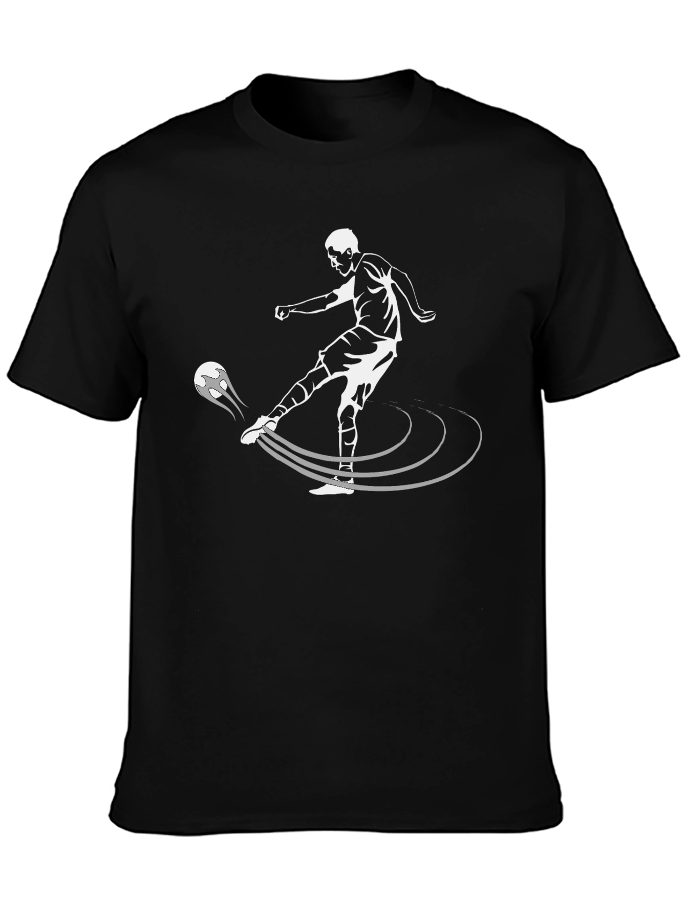 Soccer Kick Graphic T-Shirt - Black