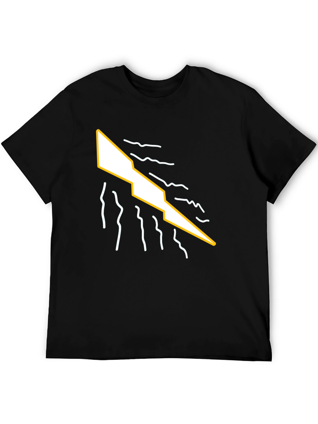 Abstract Lightning Bolt Graphic Tee - Modern Style