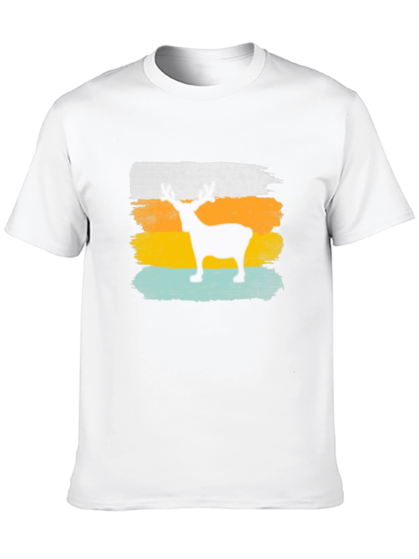 Retro Reindeer Graphic Tee - Mens Black T-Shirt
