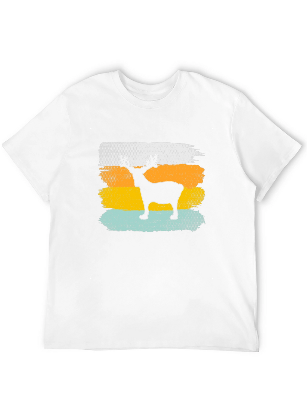 Retro Reindeer Graphic Tee - Mens Black T-Shirt