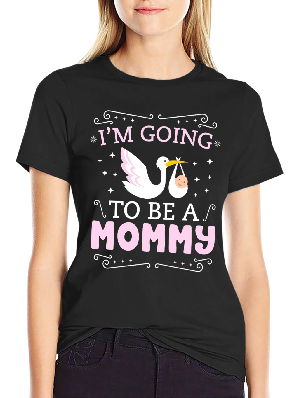 Mommy to Be Stork Graphic Tee