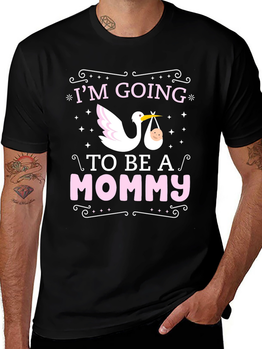 Mommy to Be Stork Graphic Tee