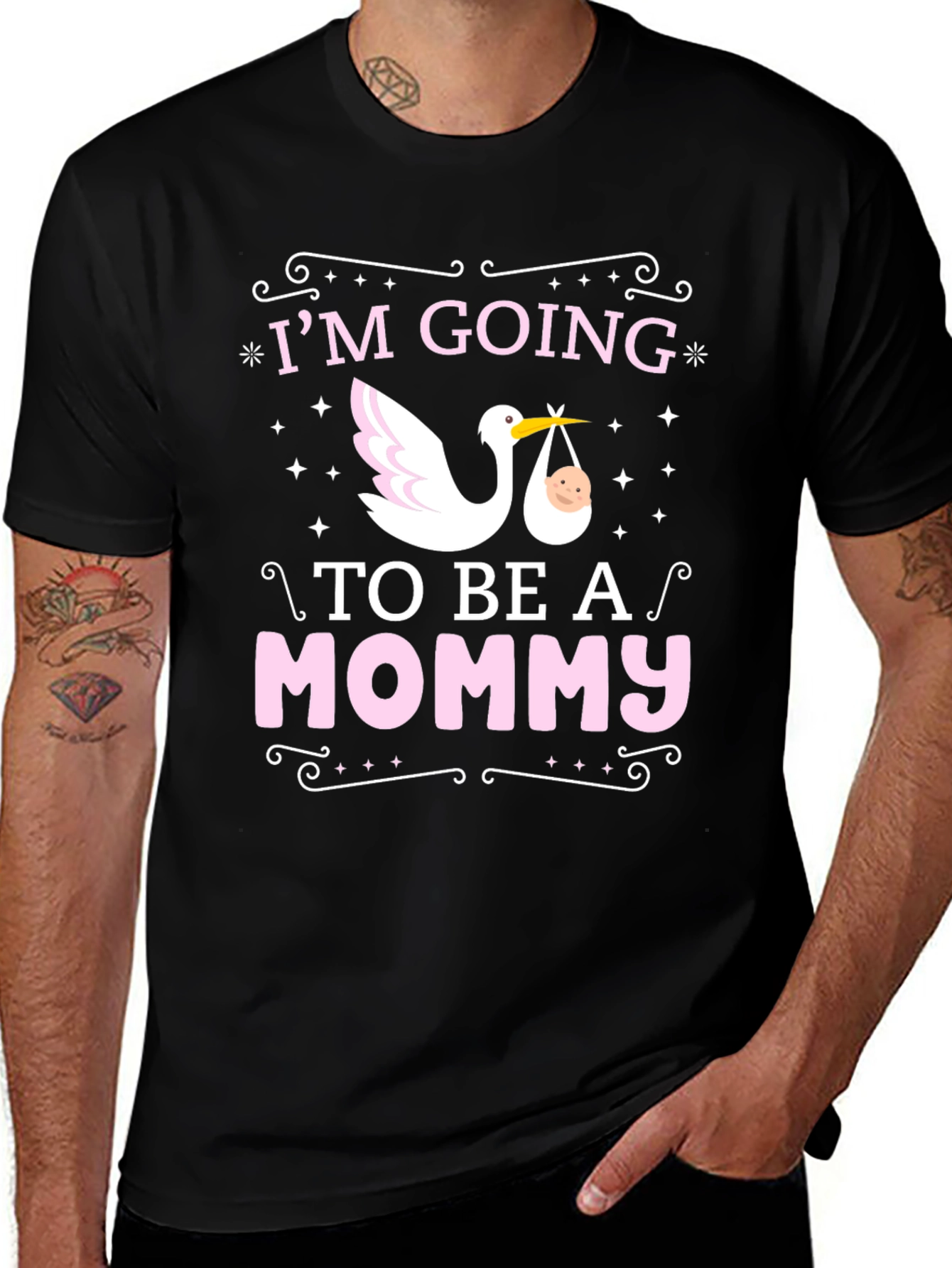 Mommy to Be Stork Graphic Tee