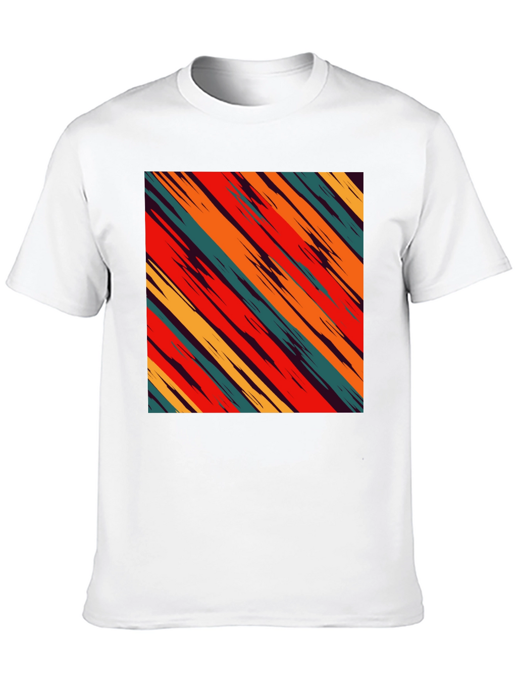 Retro Stripe Graphic Tee - Casual Comfort