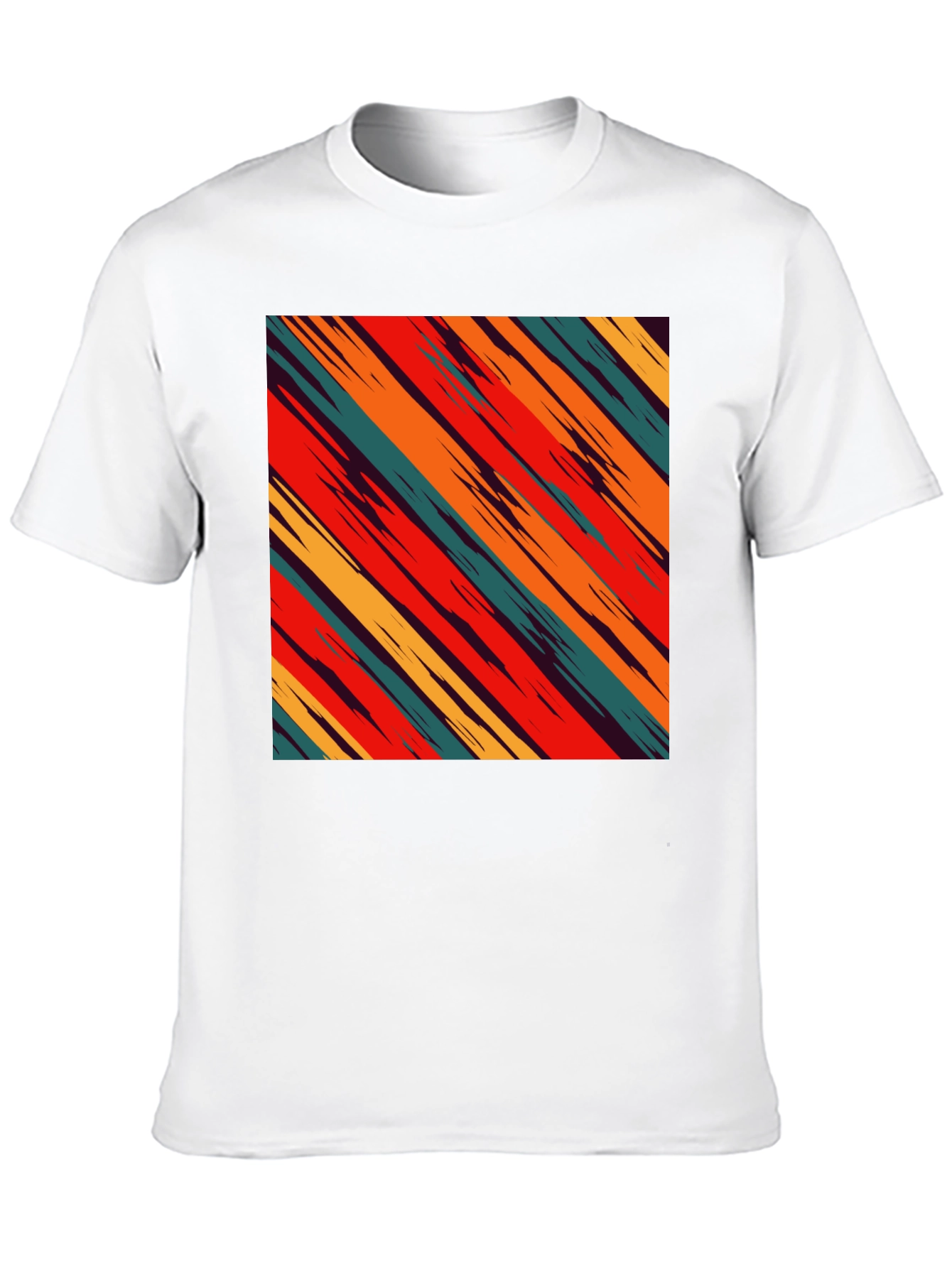 Retro Stripe Graphic Tee - Casual Comfort