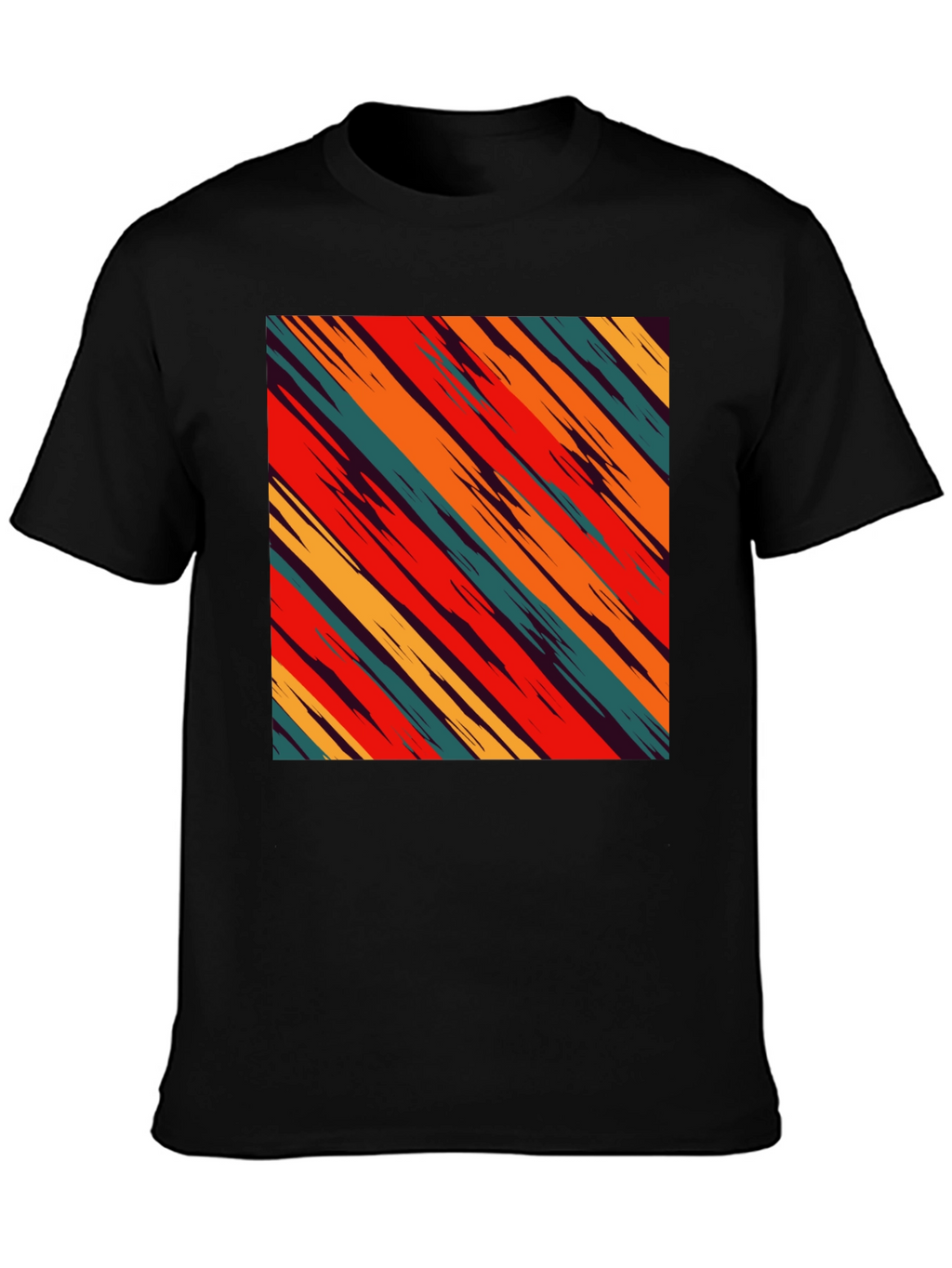 Retro Stripe Graphic Tee - Casual Comfort