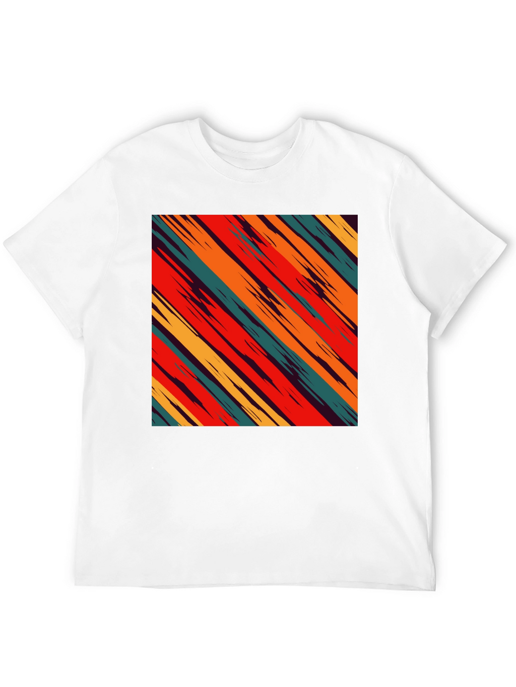 Retro Stripe Graphic Tee - Casual Comfort