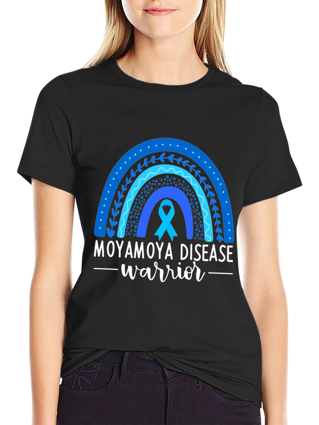 Moyamoya Disease Warrior Ribbon Rainbow T-Shirt