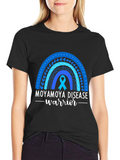Moyamoya Disease Warrior Ribbon Rainbow T-Shirt