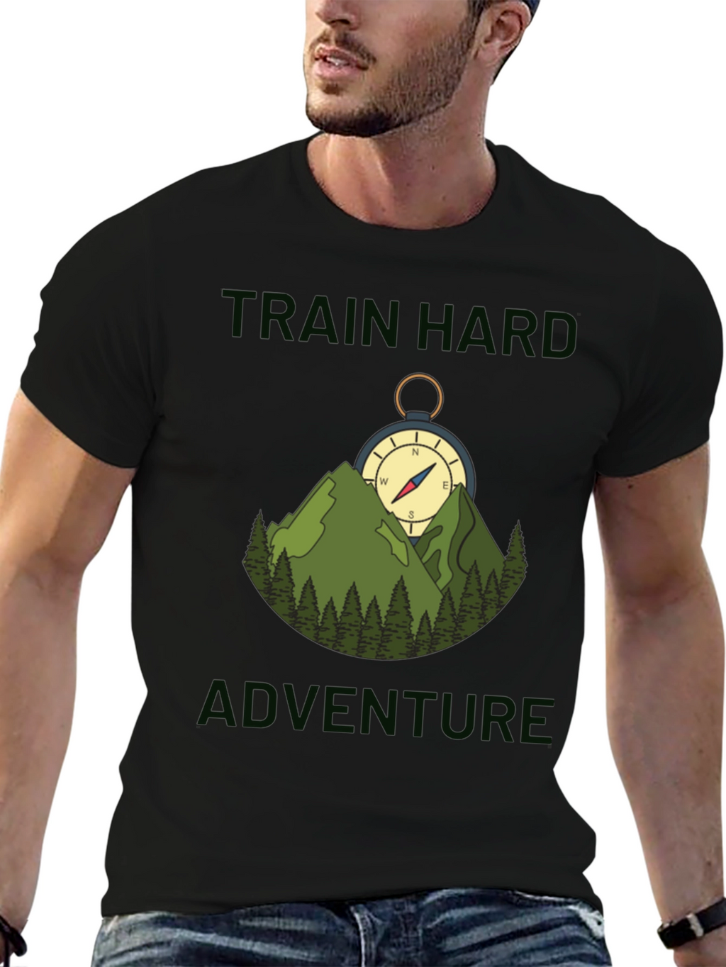 Train Hard Adventure Compass T-Shirt