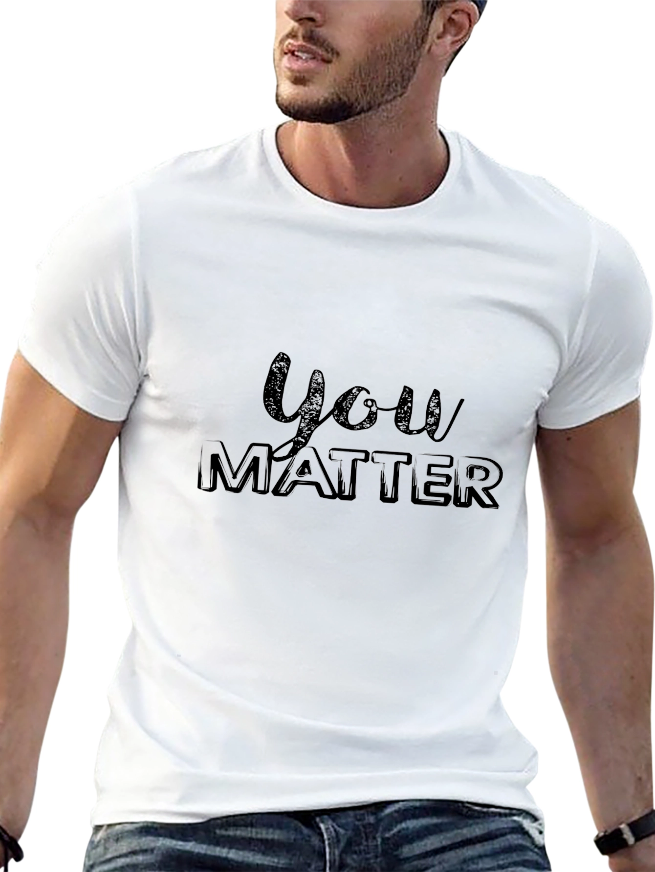 You Matter Graphic Tee - Soft Black Cotton T-Shirt
