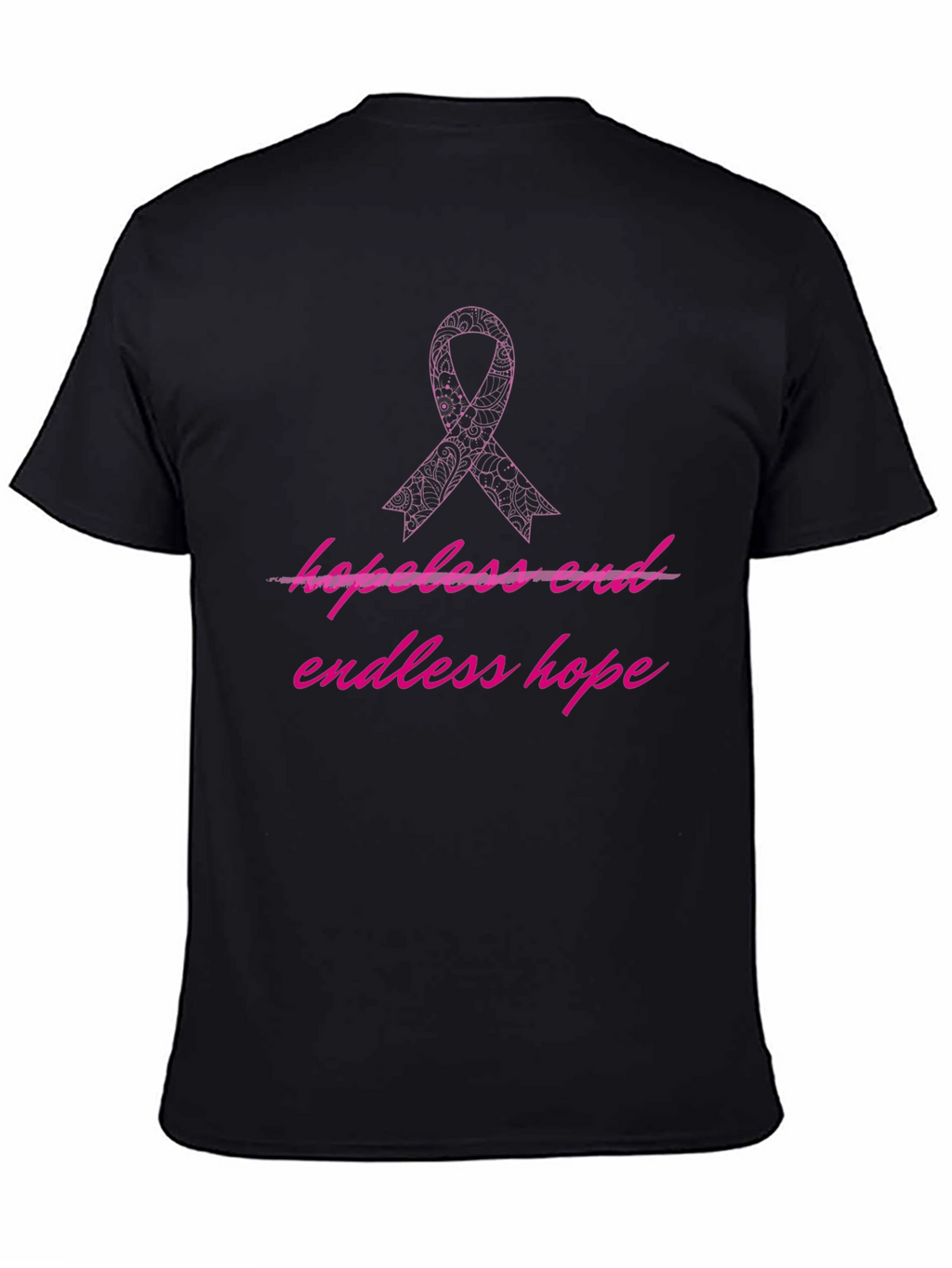 Endless Hope Ribbon Graphic Tee - Black