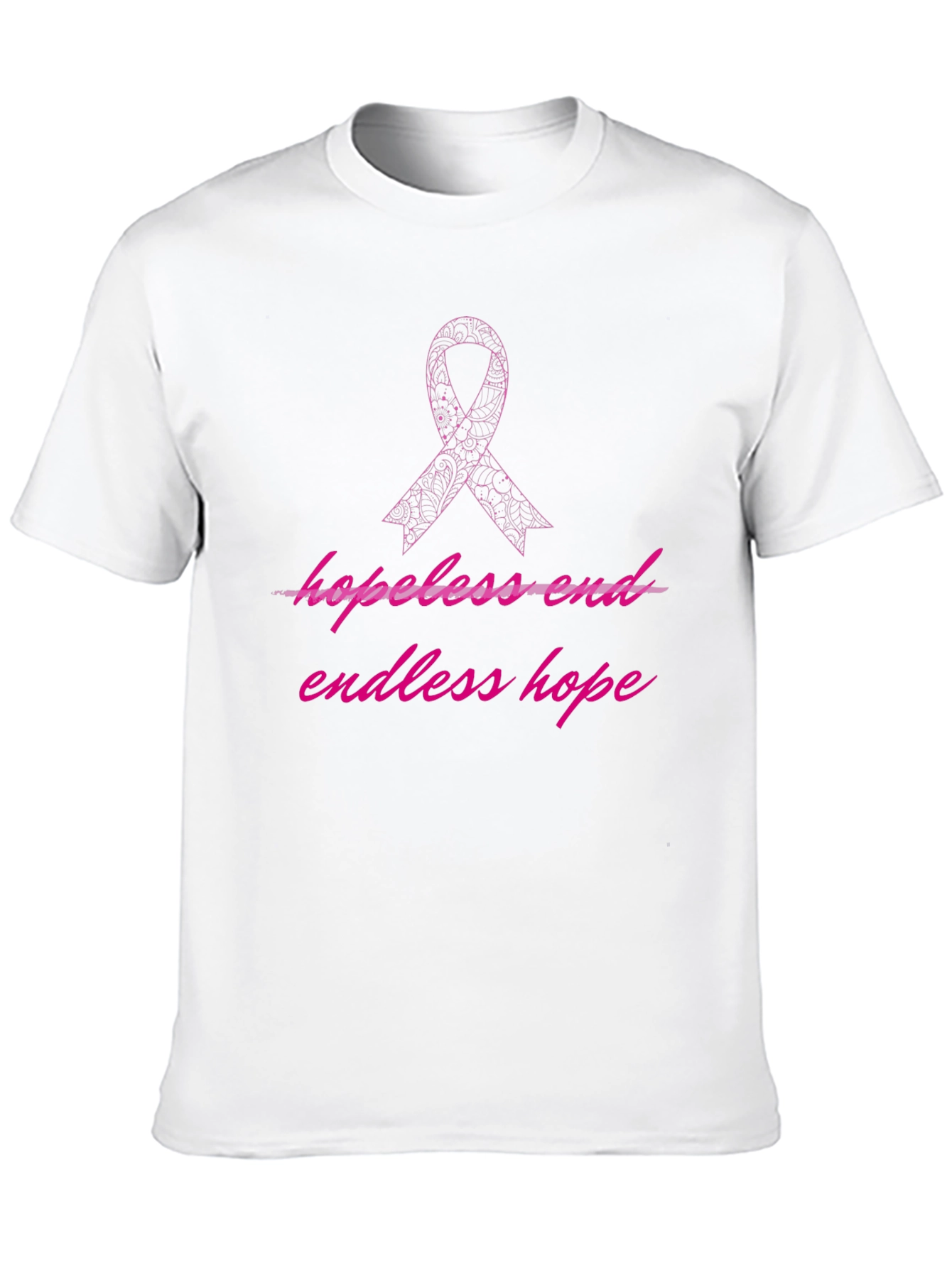 Endless Hope Ribbon Graphic Tee - Black