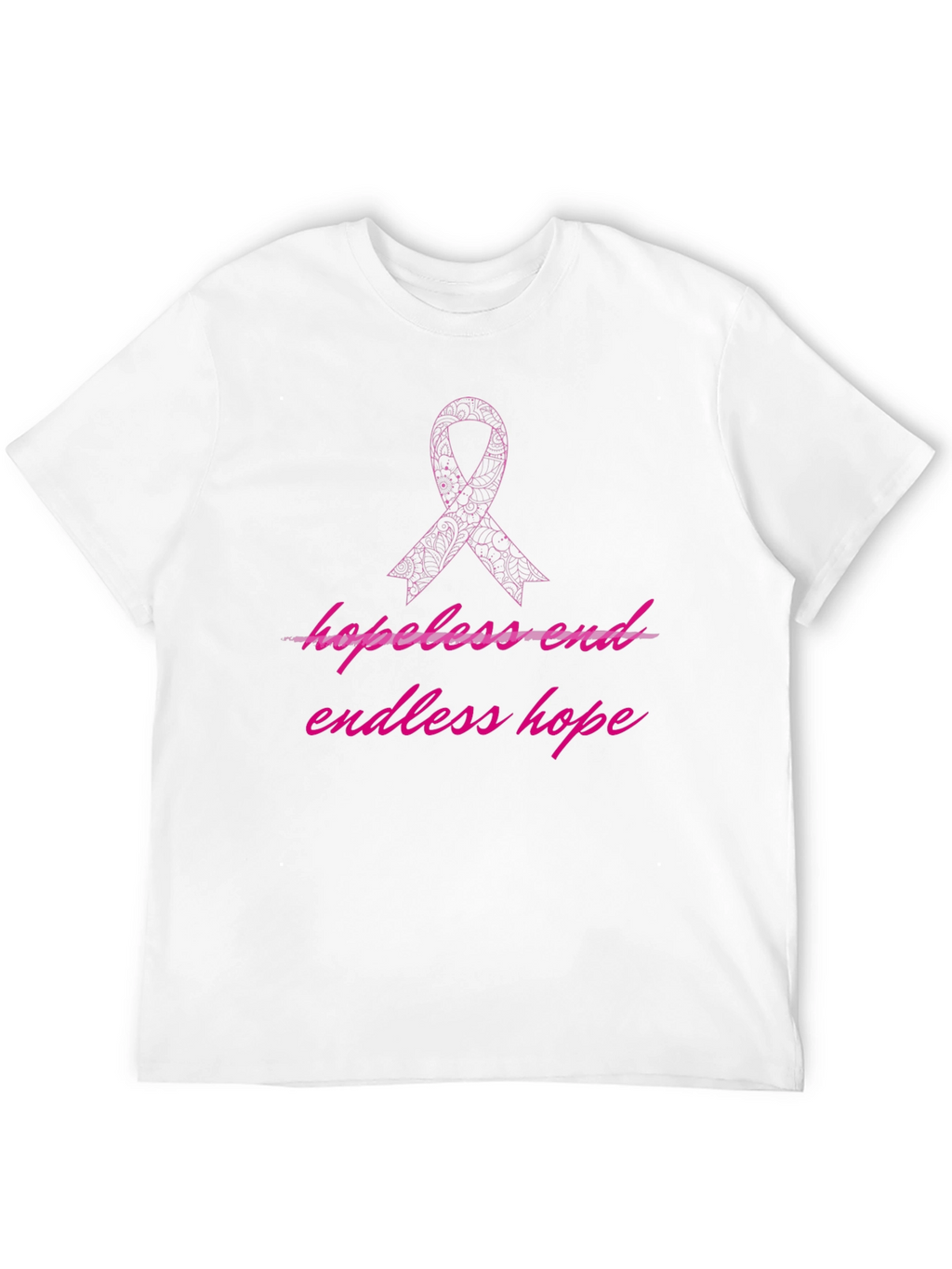 Endless Hope Ribbon Graphic Tee - Black