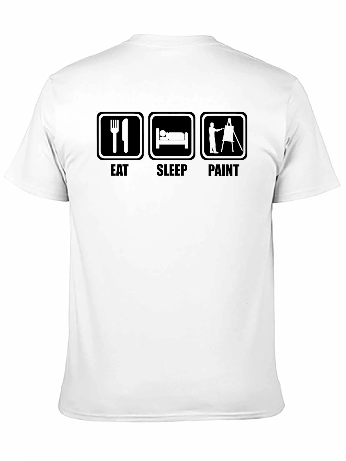 Eat Sleep Paint Black T-Shirt - Artist Life