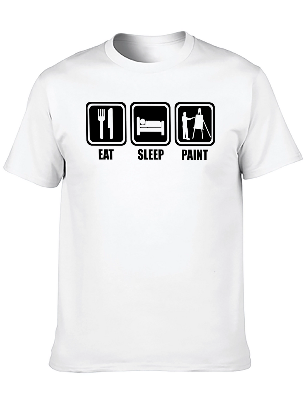 Eat Sleep Paint Black T-Shirt - Artist Life