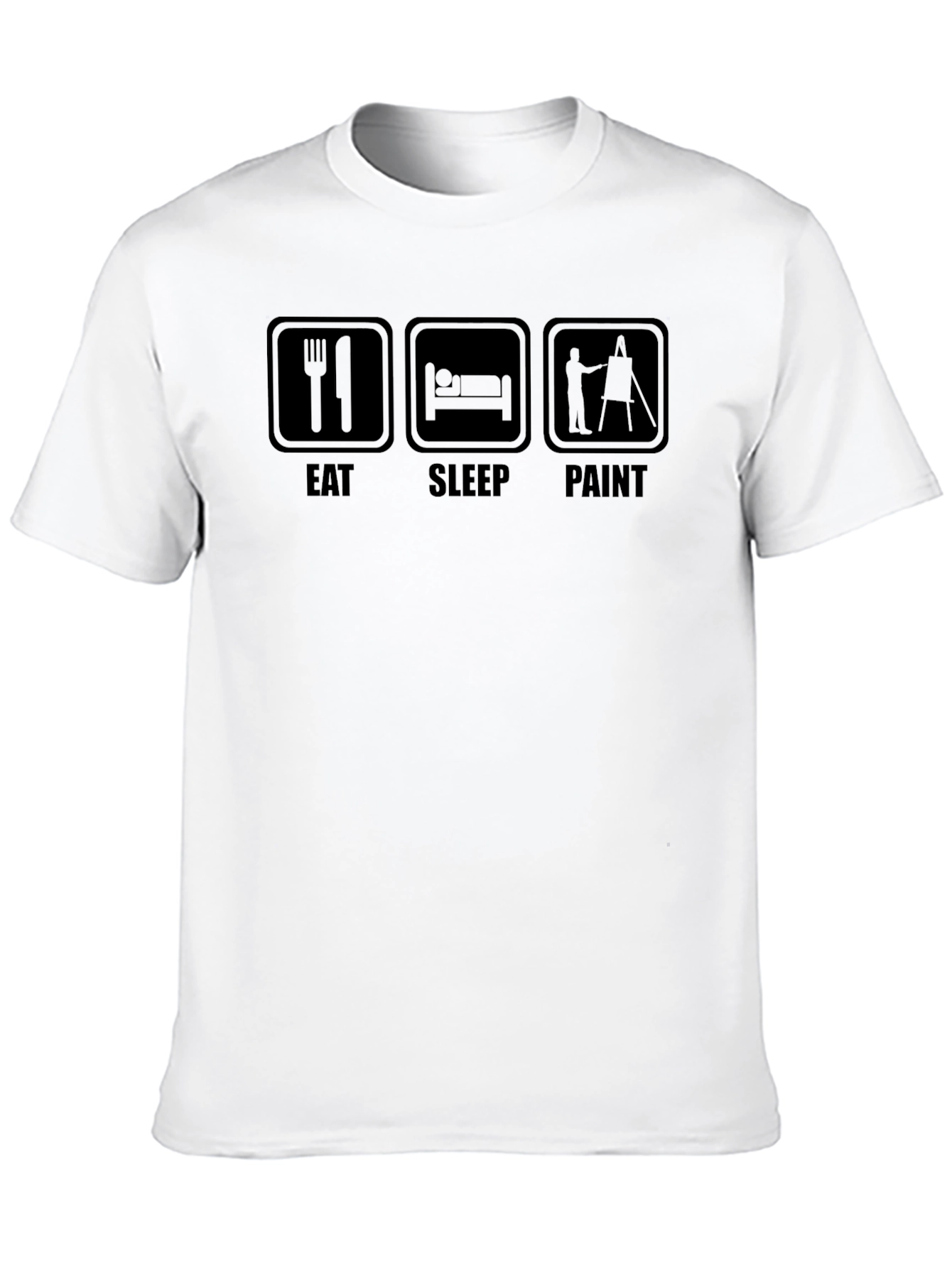 Eat Sleep Paint Black T-Shirt - Artist Life