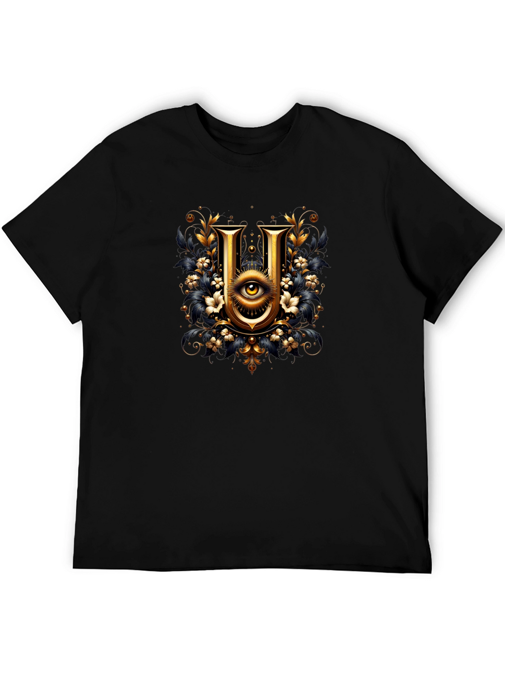 Illuminati U Graphic T-Shirt - Stylish Black Tee