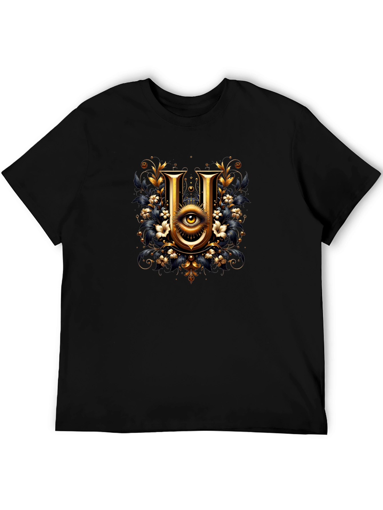 Illuminati U Graphic T-Shirt - Stylish Black Tee