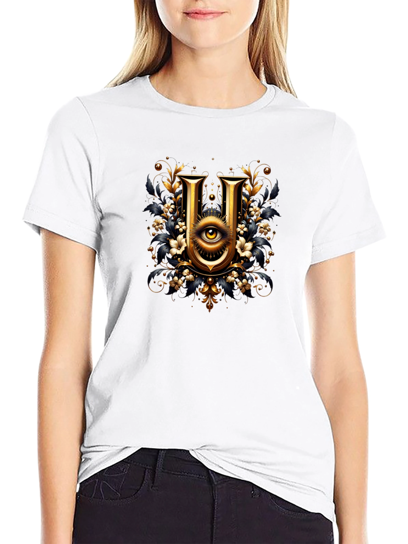 Illuminati U Graphic T-Shirt - Stylish Black Tee