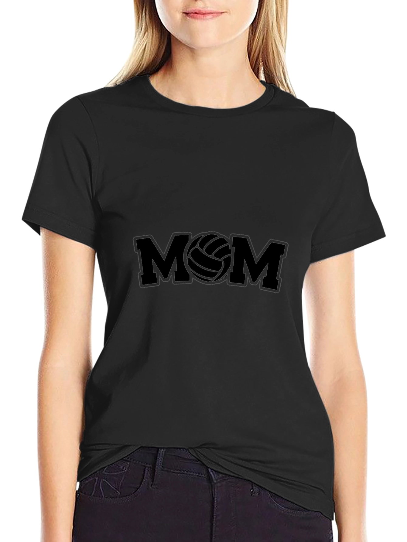 Volleyball Mom Black T-Shirt