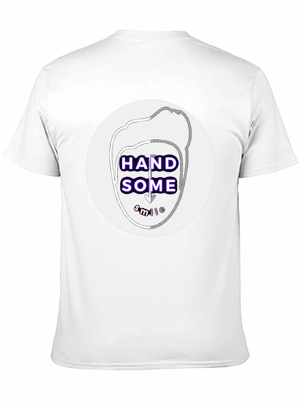 Handsome Smile Graphic Tee - Black Casual T-Shirt