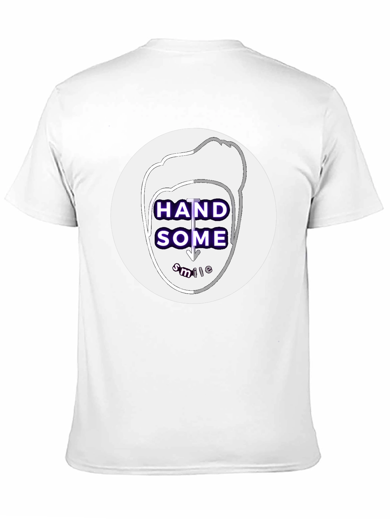 Handsome Smile Graphic Tee - Black Casual T-Shirt
