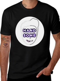 Handsome Smile Graphic Tee - Black Casual T-Shirt