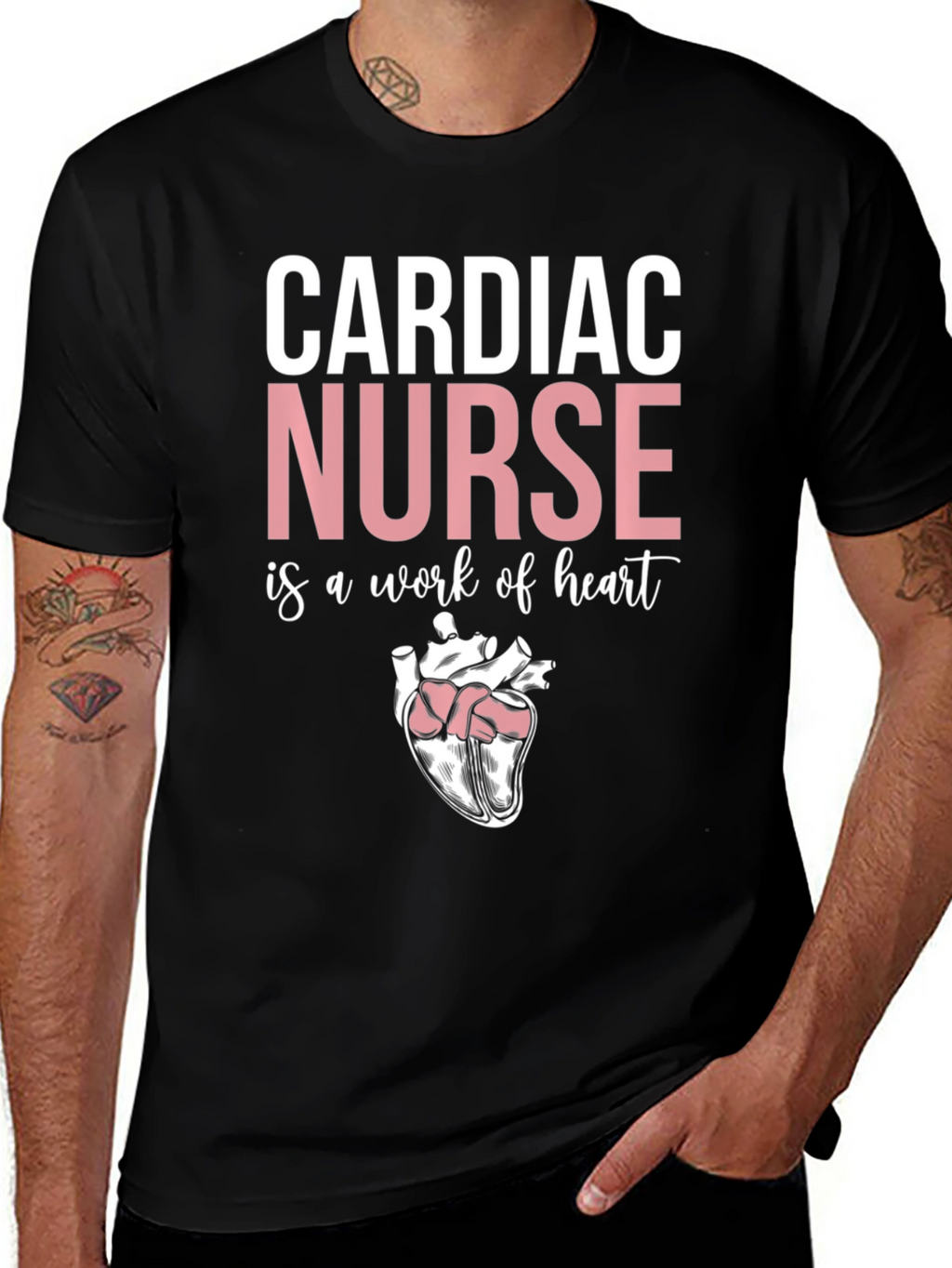 Cardiac Nurse Heart Graphic T-Shirt