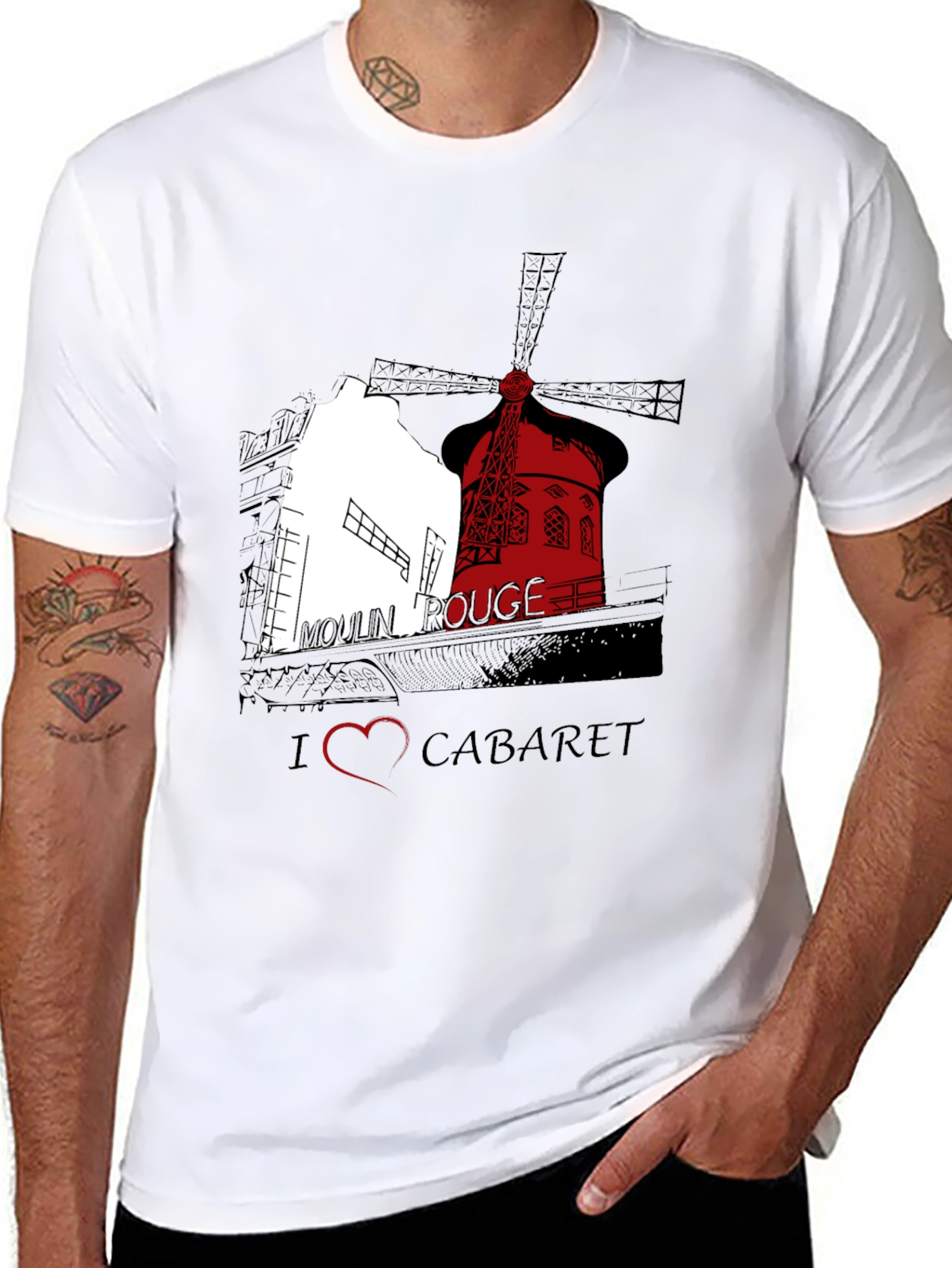 Moulin Rouge Cabaret Graphic Tee - Black Unisex T-Shirt