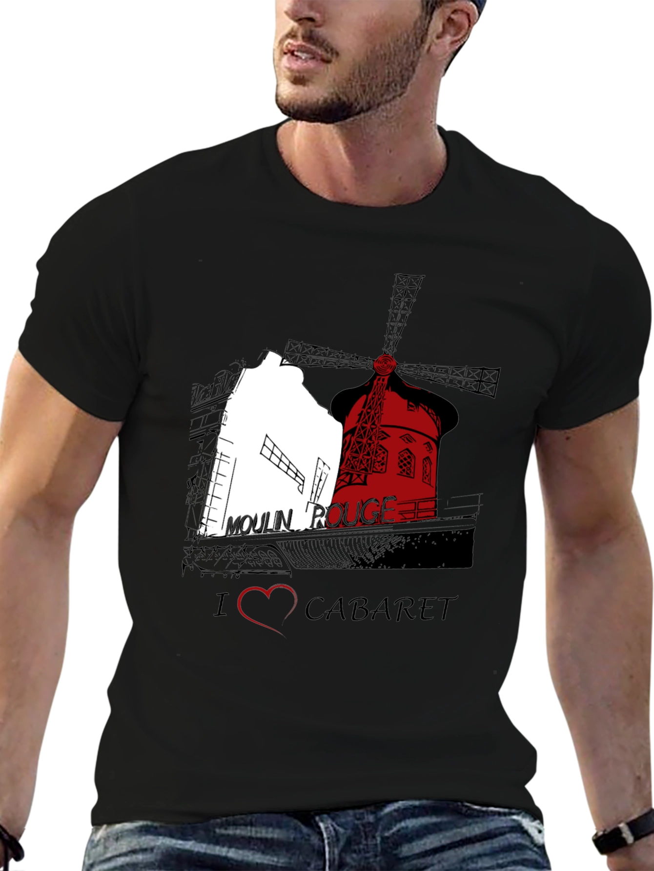 Moulin Rouge Cabaret Graphic Tee - Black Unisex T-Shirt