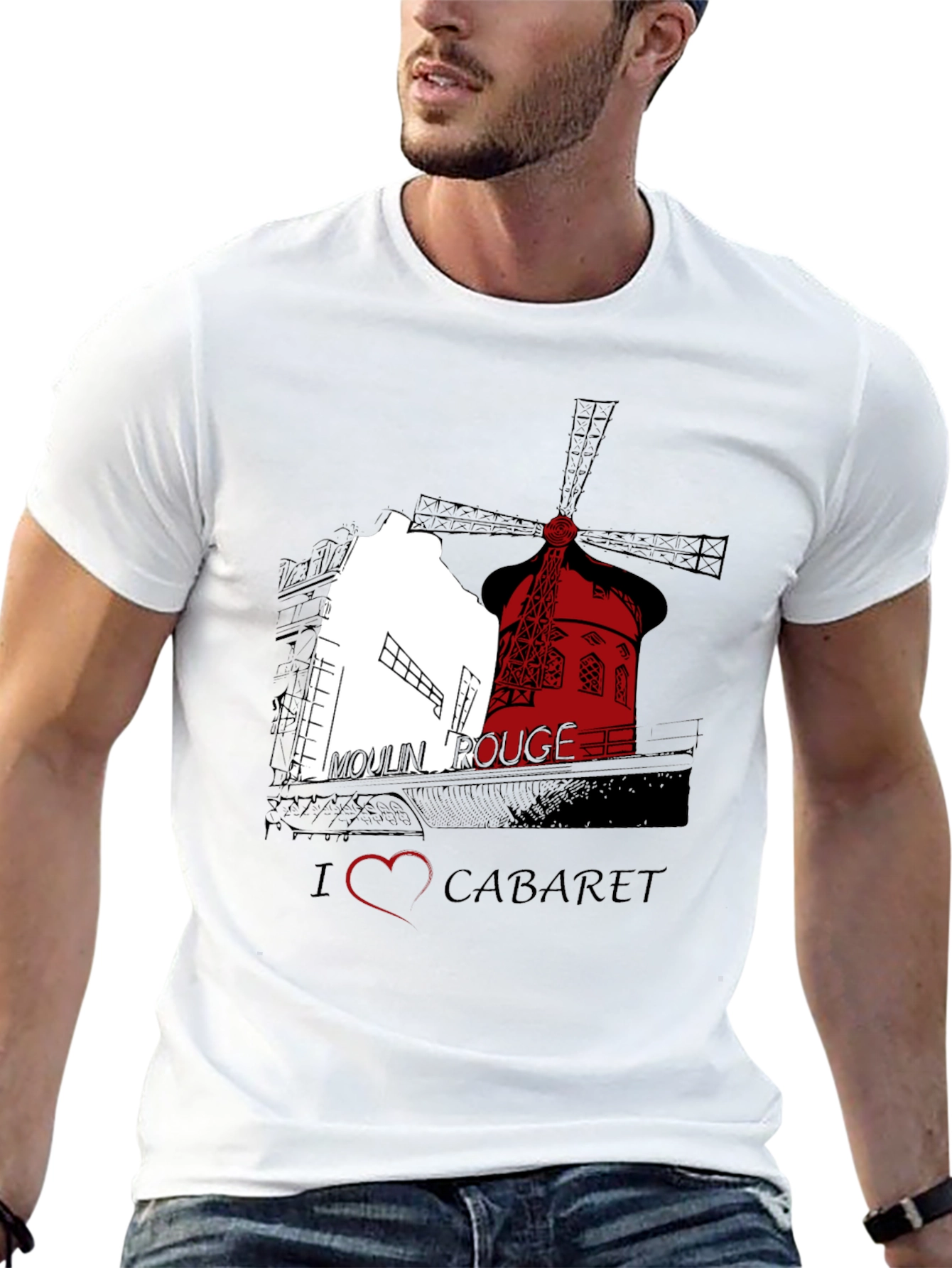 Moulin Rouge Cabaret Graphic Tee - Black Unisex T-Shirt