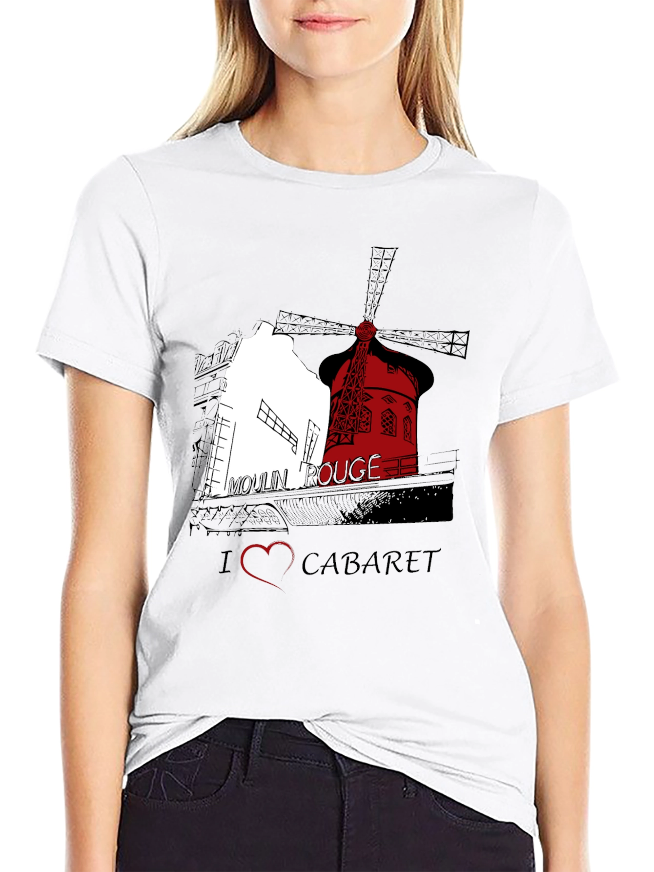 Moulin Rouge Cabaret Graphic Tee - Black Unisex T-Shirt