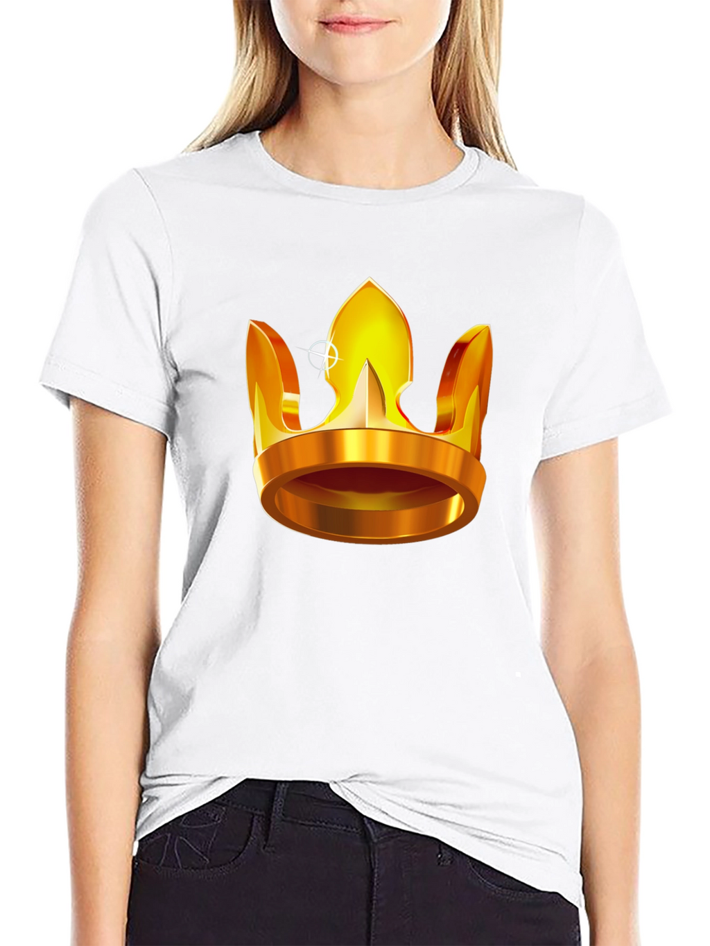 Golden Crown Graphic T-Shirt - Regal Style